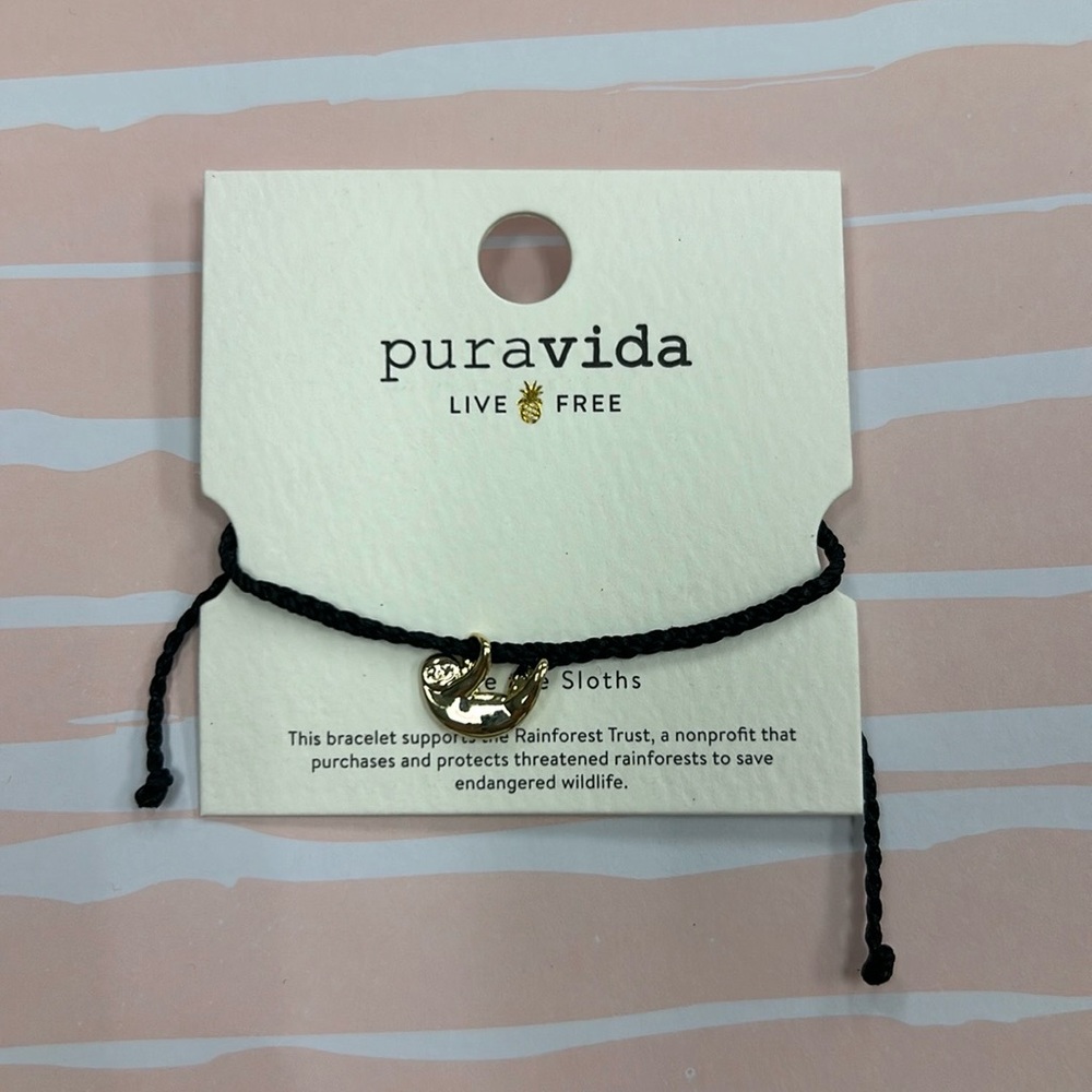 Pura vida save the sloths bracelet